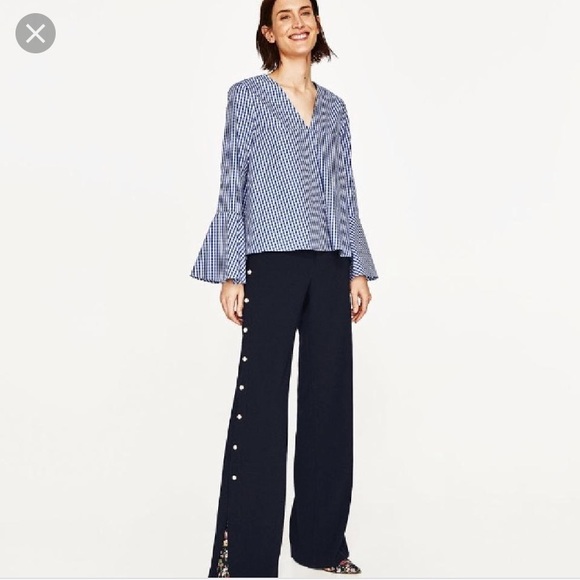 New Zara embellished pants with pearls - Picture 1 of 5